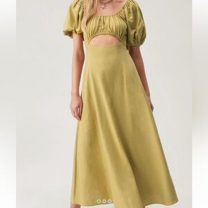 Nastygal linen midi dress